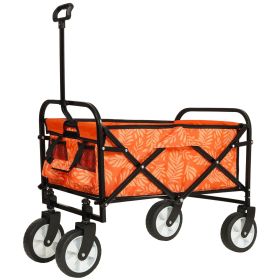 Minimeetall Colorful Collapsible Foldable Wagon Cart with strapping system, Beach Wagon