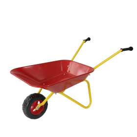 Children's metal wheelbarrow, children's heavy wheelbarrow, metal structure wheelbarrow, steel tray, can be used in gardens, loading leaves, soil