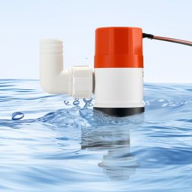 Livewell Pump For Boat 12V 500 GPH Livewell Aerator Pump Straight 2 Inlets (Option: Orange)