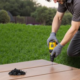 900PCS Hidden Deck Fasteners For Composite Decking Universal T Clips Black (Option: Black)