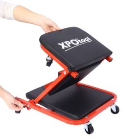 Mechanic Crawler, Garage Gift, 36inch Z-crawler Seat, 2-in-1 Mechanic Gift, 300 Lb Capacity, Low Profile Crawler With 6 Wheels, Garage, Father's (Option: Red)
