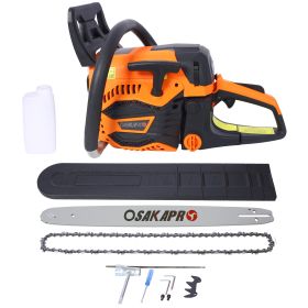 62CC Gas Powered Chainsaw, 20 Inch 2-Cycle Petrol Handheld Chain Saw, Gasoline Gas Chainsaws For Tree Wood Cutting,EPA Compliant (Option: Orange)