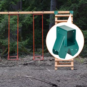 A-Frame Middle Swing Set Brackets, Heavy Duty Carbon Steel Swing Set Hardware With Mounting Hardware, DIY Swing Set Bracket Swing Set Kit For 4x4 (Option: Cyan)