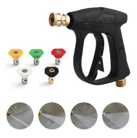 High Pressure Washer Gun 4000 PSI Car Wash Foam Spray Short Wand W (Option: Model2)