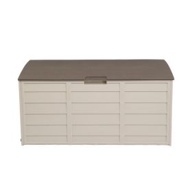 75gal 130lb Brown Plastic Patio Storage Box (Option: Brown)