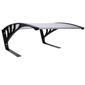 Outdoor Shade Cover Designed For Robotic Lawn Mowers, Portable Garage Roof For Robot Mowers, Weather Resistant Polycarbonate Canopy (Option: Black)