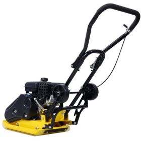 2.5HP Flatbed Compactor 79.7cc 8200N Construction Concrete Compactor Power Paver 19.3 X 12.6-inch Flatbed, In Compliance With EPA Standards (Option: Yellow)