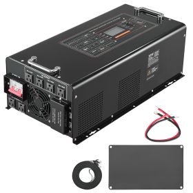 5000W Pure Sine Wave Inverter Charger DC 24V To AC 120V Power Inverter (Option: Black)