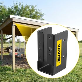 Concealed Joist Hanger, 2"x4" Outdoor Accent Concealed-Flange, Pack Of 24 Concealed Joist Bracket, Q235 Steel Plate Powder-Coated Concealed Face (Option: Black)