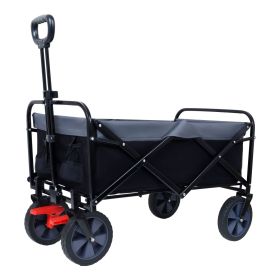 150L Collapsible Wagon Cart Foldable, Utility Garden Wagon with 360lbs Weight Capacity, Heavy Duty Portable Sport Wagon with Wheels for Outdoor (Color: as Pic)
