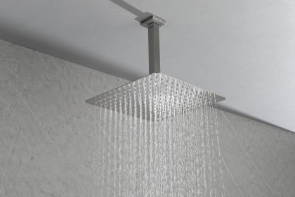 Rain Shower Head High Pressure Rainfall Showerhead Water Saving (Color: as Pic)