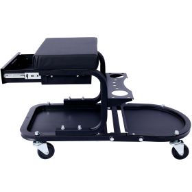 Ultimate Rolling Detailing & Utility Cart, for Cars, Trucks, SUVs, RVs, Home, Garden, Garage & More, Black (Color: as Pic)