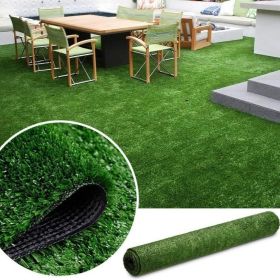 6ft x 10ft Premium Artificial Turf Mat with Drainage Holes. Thick Fake Grass with Rubber Backing, Ideal for Indoor/Outdoor Pet Areas, Garden, Law (size: 6FTx10FT)