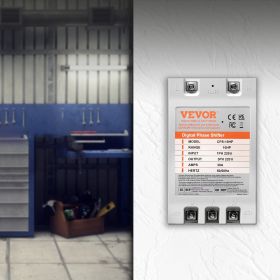 3 Phase Converter - 10HP 30A 220V Single Phase To 3 Phase Converter, Digital Phase Shifter For Residential And Light Commercial Use, 220V Input/O (Option: Grey)