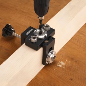 Doweling Jig Kit Self Centering Dowel Drill Jig With 3 Drill Bits Woodworking (Option: Orange)